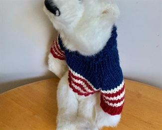 $20 Bear with red, white , blue sweater 