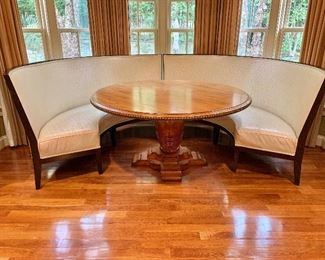 $1200 - Custom 2-piece banquette seating with pedestal table (sold separately)