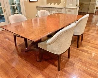 $750  each - Woodland double pedestal tables - 96" L x 30.5" H and can be separated into  two 48" x 48" single tables CHAIRS ARE SOLD