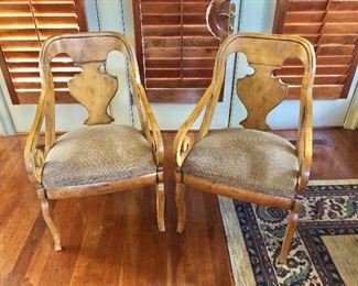 $750 - Pair of Drexel Heritage arm chairs - 23"W x 20"D x 38"H; Seat height is 19"