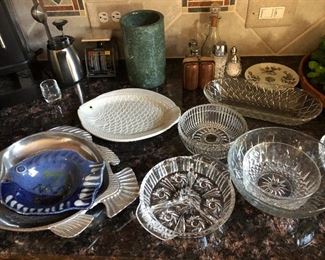 Serving Glass and Pottery