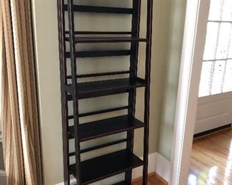 Black with Red distresed Collapsible Shelf