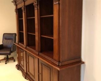 Huge Library/ Office Solid Wood Bookcase Cabinet w/Locks