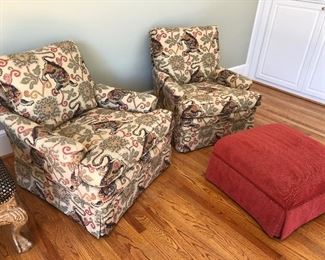 Chinoiserie StyleTiger Fabric Chairs