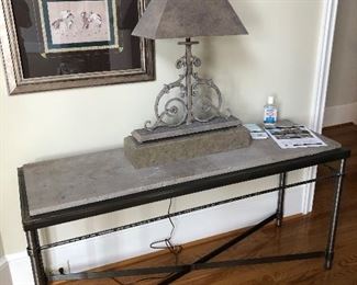 Industrial Style Console Metal and Concrete