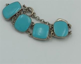 Sterling silver turquoise bracelet $55
