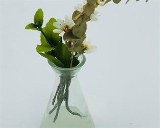 4.5" Glass vase with flowers $3