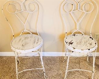 Chippy ice cream parlor chairs $130 pr. 