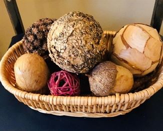 Basket of natural items 12" wide $5