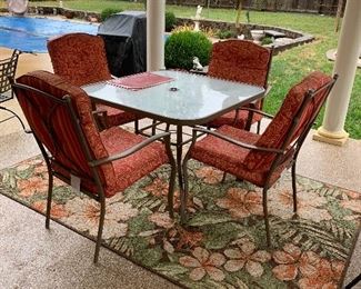Outdoor table & four chairs - $200.00