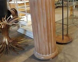 Whitewashed Pine Classical Fluted Column