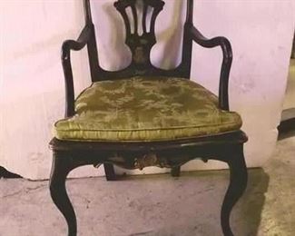 Queen Anne Style Chinoiserie Armchair