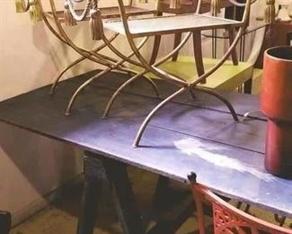Italian Gilt Metal Rope & Tassel Bench
