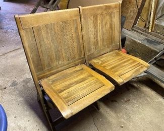 Antique Duo Wooden School Chair