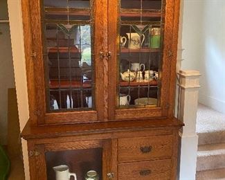 Over Sized Cabinet with Lead Glass! Gorgeous!