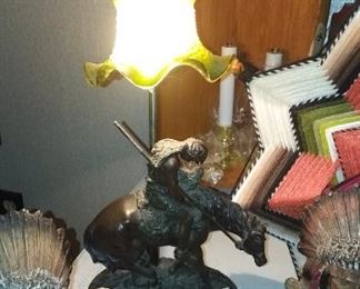 Vintage brass Indian lamp