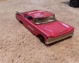 Vintage Tin fire chief car