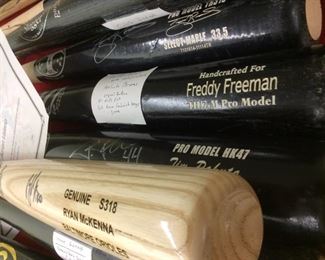 Freddy Freeman Game Used Signed Bat !