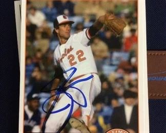 Jim Palmer signed card HOF