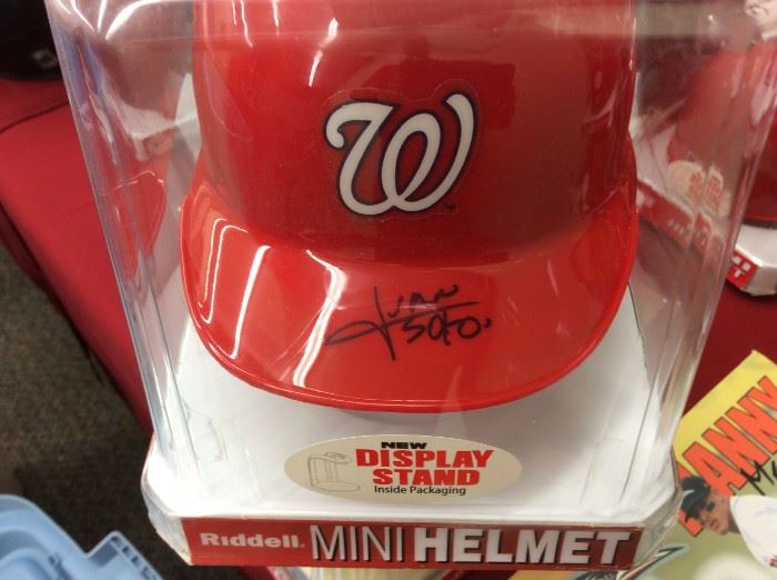 Juan Soto Signed Mini-Helmet