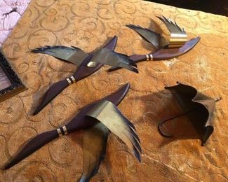 Cool retro copper and teak geese