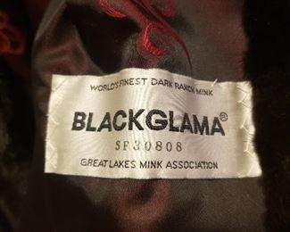 Blackglama full length mink fur coat