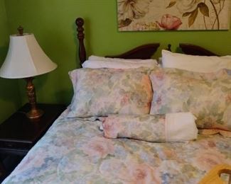 queen side bed from bedroom suite