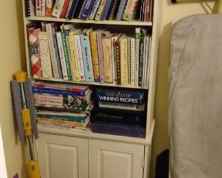 cabinet, cook books, quilting books - reduced 