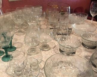 barware and so much more- set of jack daniels-glasses - baileys glasses- and every kind of martini glass- super collection for the martini fan 