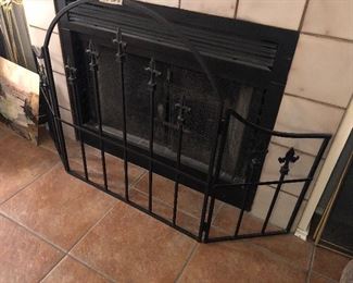 3 section fireplace screen 