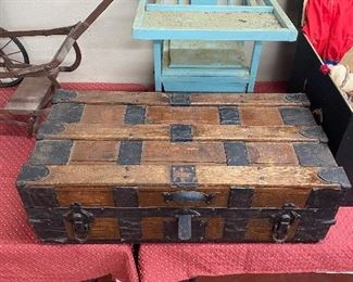 Small Old Wooden Trunk