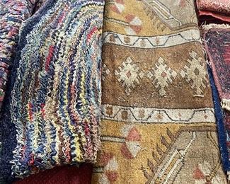 Antique Hooked and Sheared Rugs