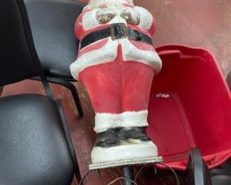 Blow Mold Santa on Stand