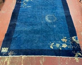 Antique Chinese Blue Rug(105" x 72") 