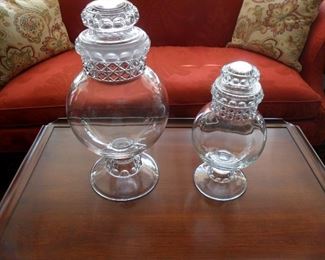 Vintage glass canisters 