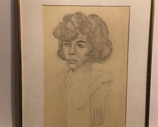 Signed William Sylvester Carter DIMS: 16.5x20.5" 