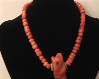 CHUNK CORAL Necklace