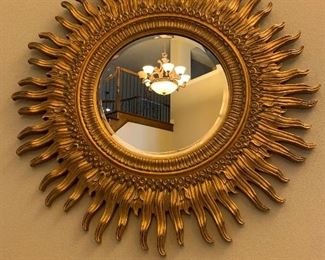 Ethan Allen Sunburst beveled mirror