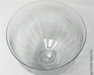 #12 John Nickerson art glass clear bowl. 7" x 7"  $95