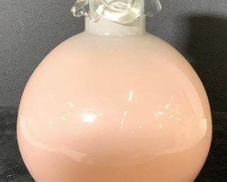 Decorative Pink Art Glass Vase