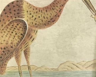 Signed Chinese Watercolor Painting Bird