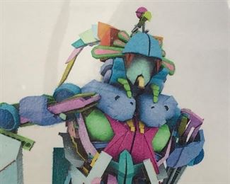 WANG JIYU Signed Ltd Ed Lithographic Robot