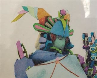 WANG JIYU Signed Ltd Ed Lithographic Robot