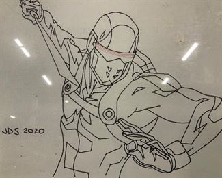 JOAQUIM DOS SANTOS Signed Ink Drawing 2020