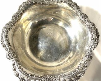 TIFFANY & CO Sterling Silver Floral Bowl