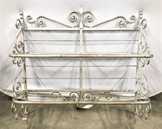 Silver Toned Metal Wall Mount Planter Shelves