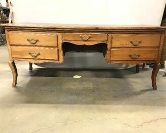 Antique Intricate Carved Wood Country French Desk