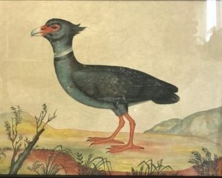 Signed Chinese Watercolor Painting Bird