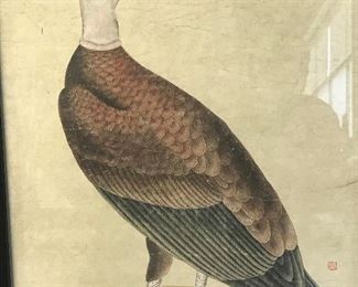 Signed Chinese Watercolor Painting Bird