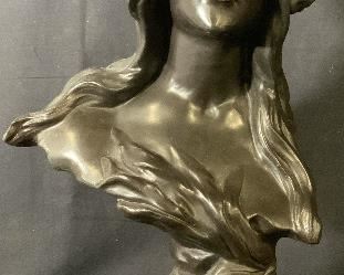 EMMANUEL VILLANIS Signed Iris Bronze Sculpture